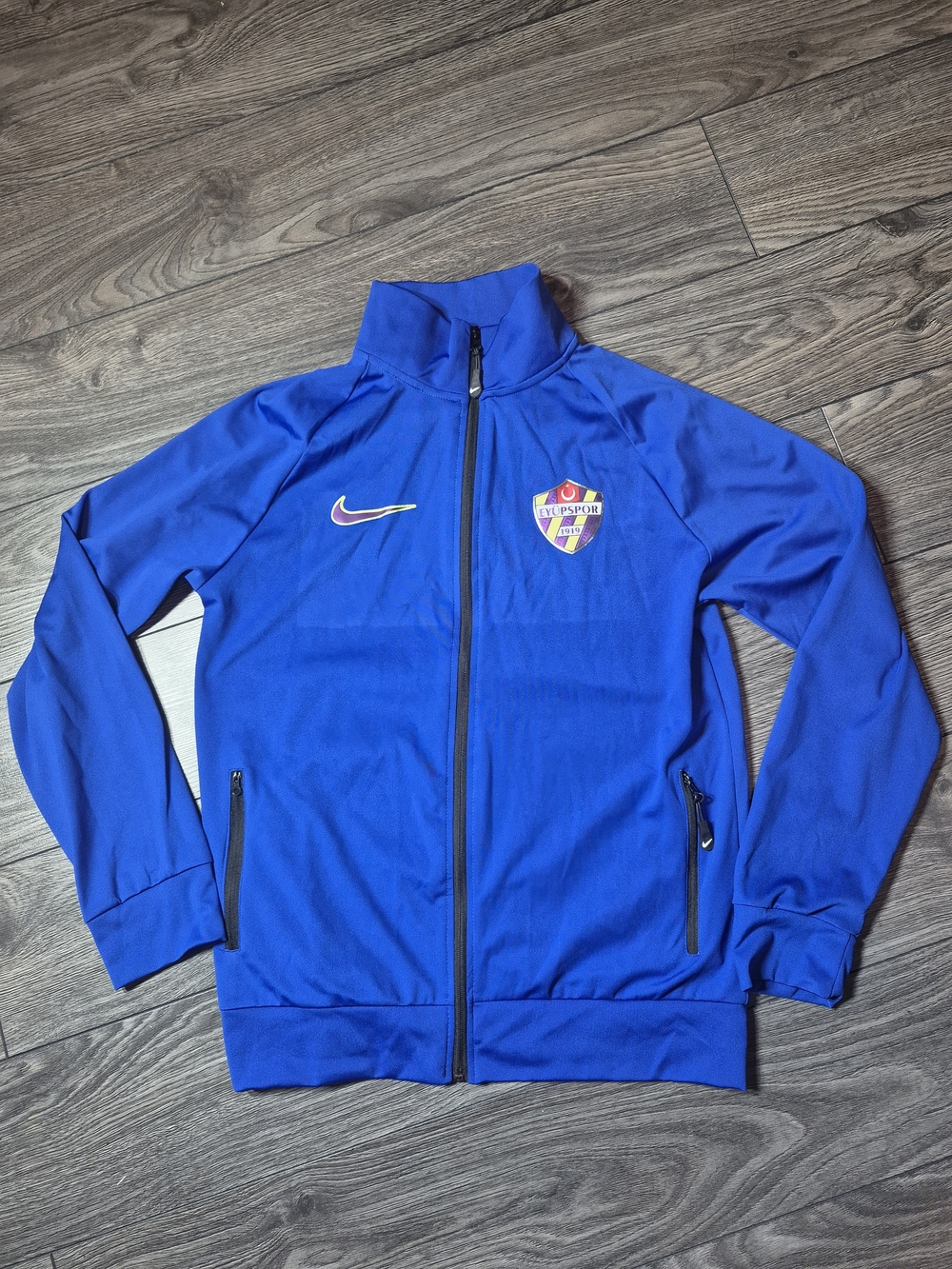 Vtg Nike Training Jacket Eyüpspor Team Crest - Midnight Blue - Made In Turkey!